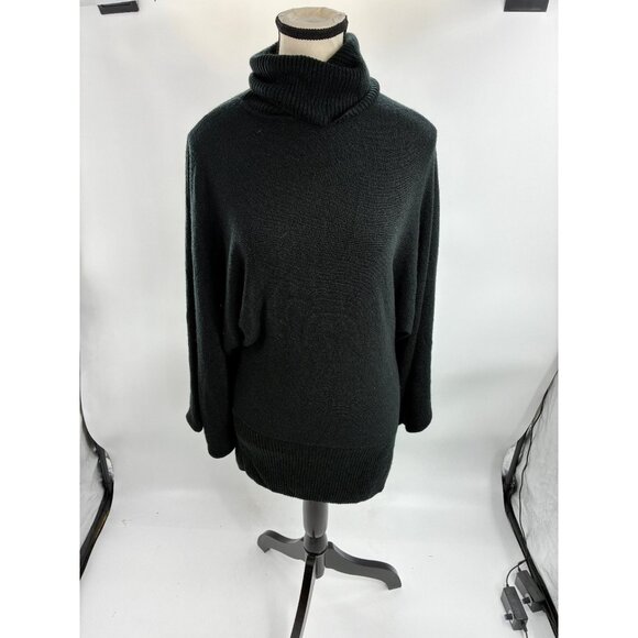 BCBGMAXAZRIA Women's Black Medium Acrylic Turtleneck Sweater - Picture 1 of 6